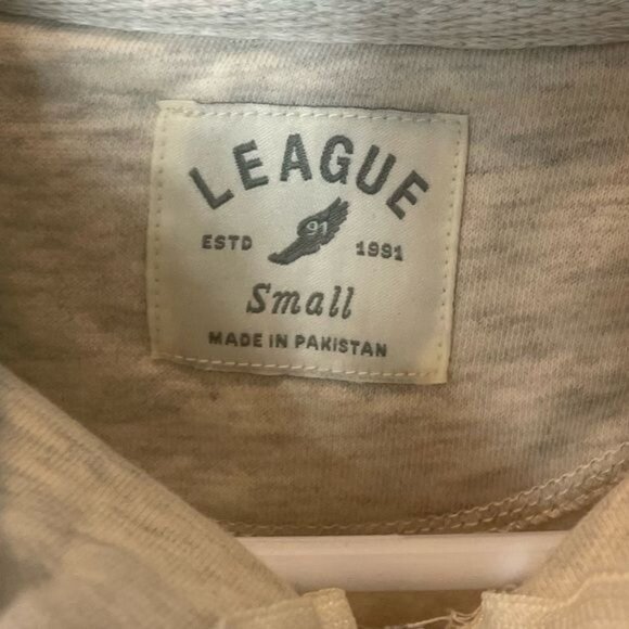 League Academy Oatmeal Quarter-Zip Pullover Clemson Logo 1889 Sweatshirt Small - Picture 5 of 8